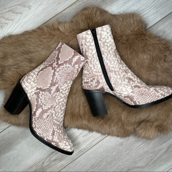 Snake Heeled Booties - Picture 2 of 8